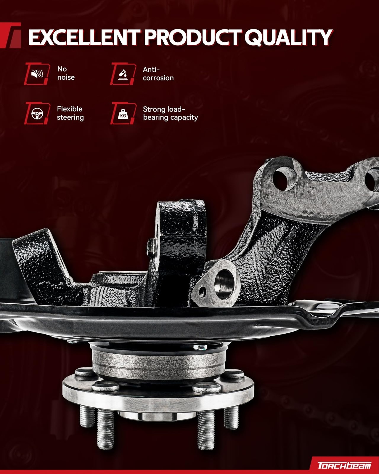 Torchbeam Front Left Steering Knuckle Compatible with 1982 Chevrolet S10 Repl…
