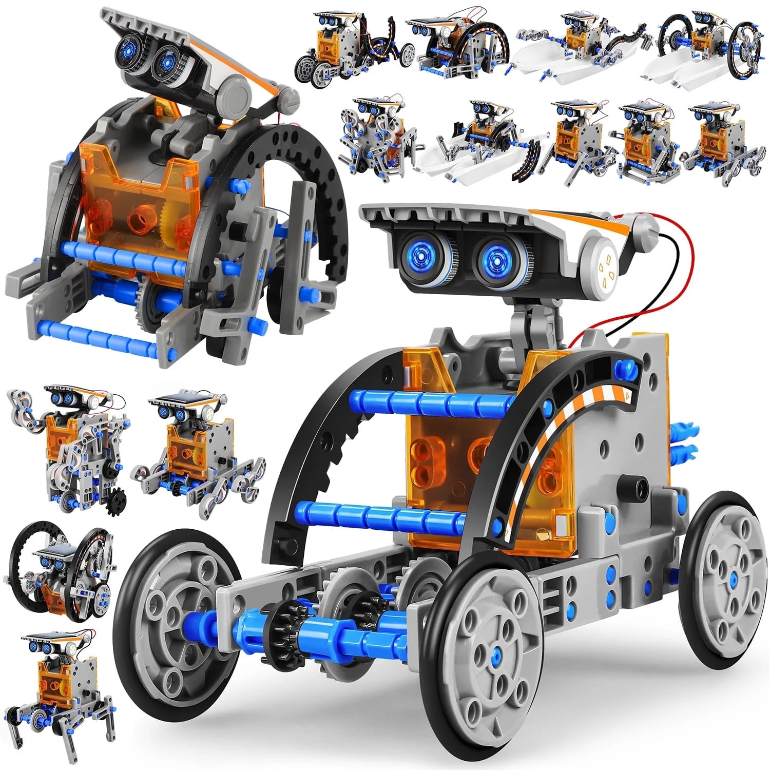 STEM Toys Solar-Powered Transforming Robot Toy – 12-In-1 Construction Set,Educat