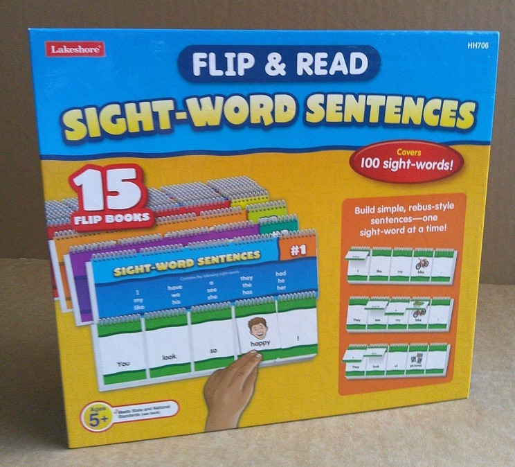 Lakeshore Flip & Read Sight-Word Sentences Set #HH706 Educational Reading Kit