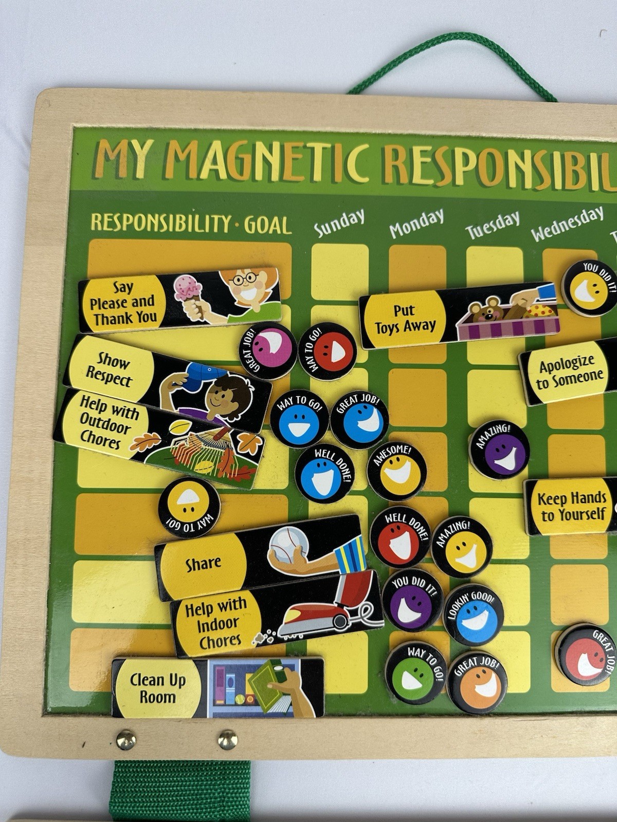 Melissa & Doug My Magnetic Responsibility Chart Child’s Wood Value & Chores