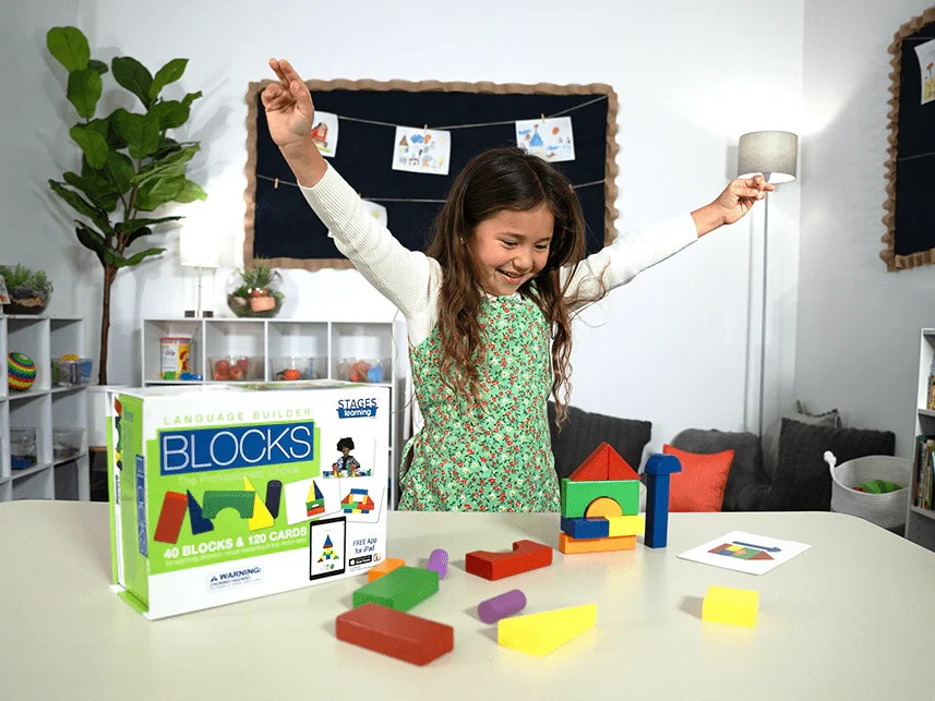 Stages Learning Language Builder BLOCKS Curriculum Kit, 40 Blocks & 120 Cards