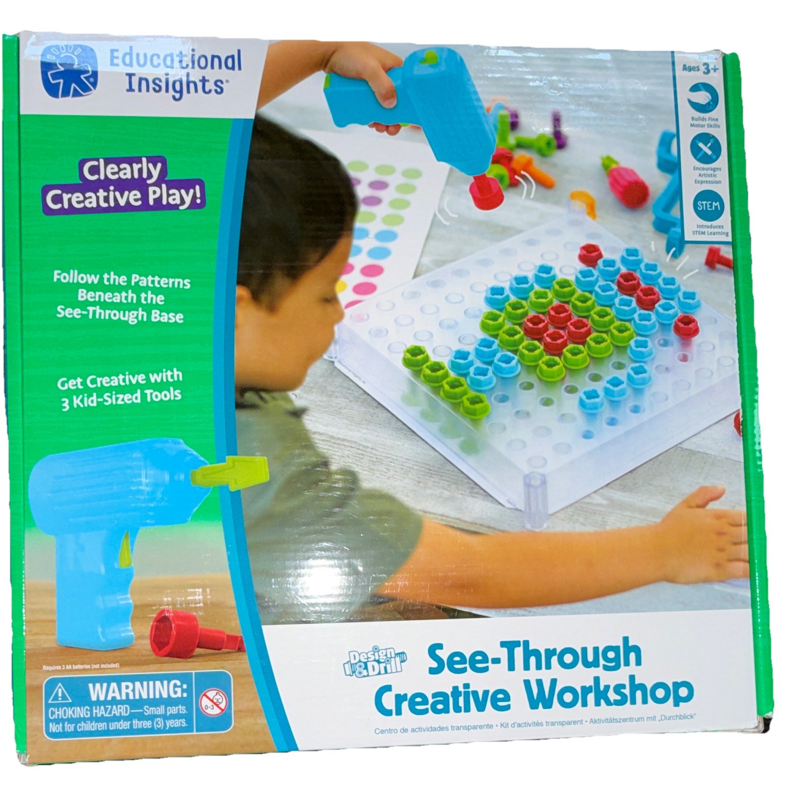 Educational Insights Design & Drill See Through Creative Workshop STEM Complete