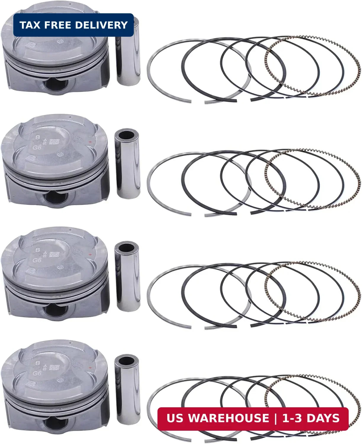 ApplianPar +0.50mm Engine Piston Ring Pin kit for Hyundai Accent Veloster 1.6 Ki
