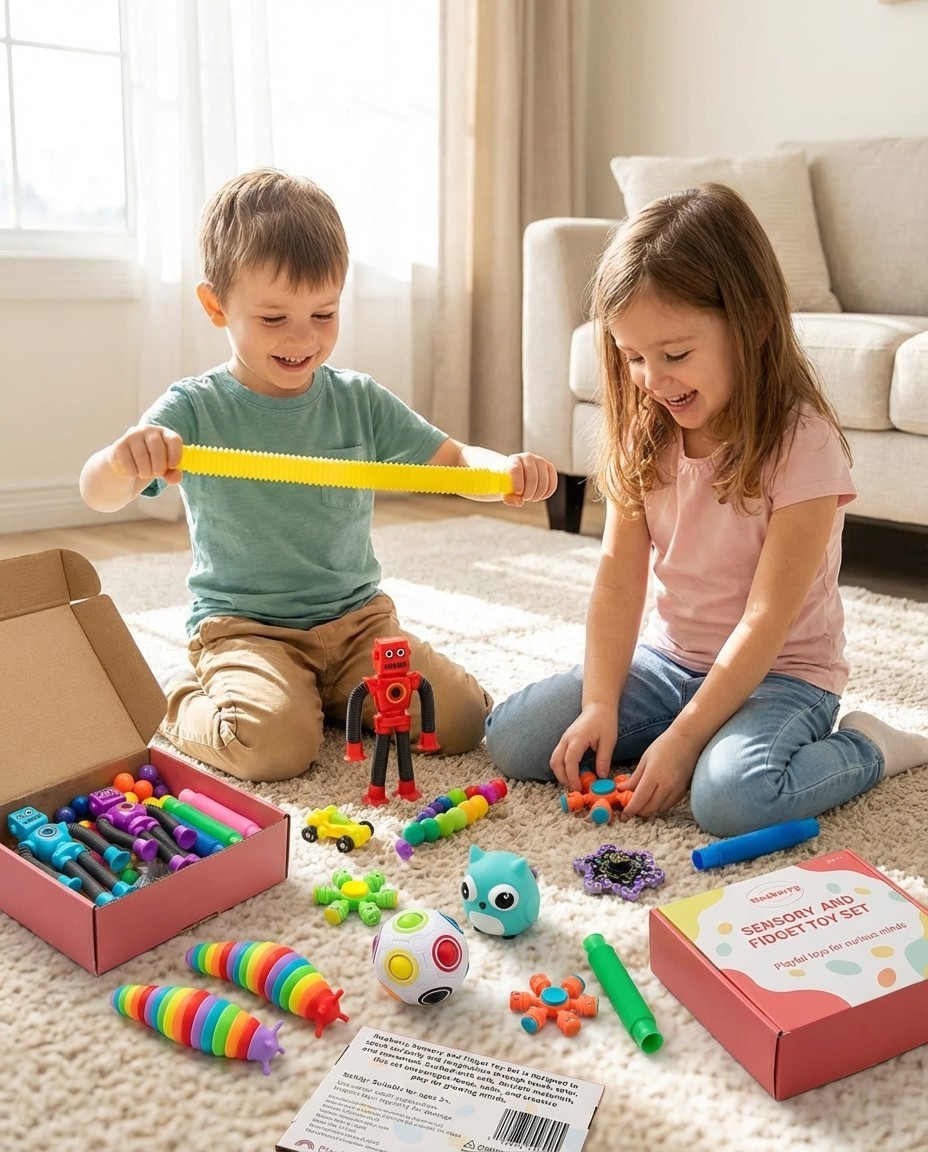 Sensory and Fidget Toy Set for Kids – 20-Piece Colorful Fidget & Sensory Toys