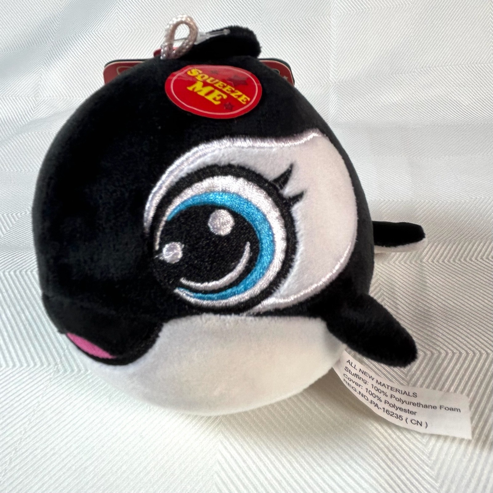 Stress Gear Fluffy Friends Squishy Orly Orca Plush Stress Ball 4″NWT- Stocking
