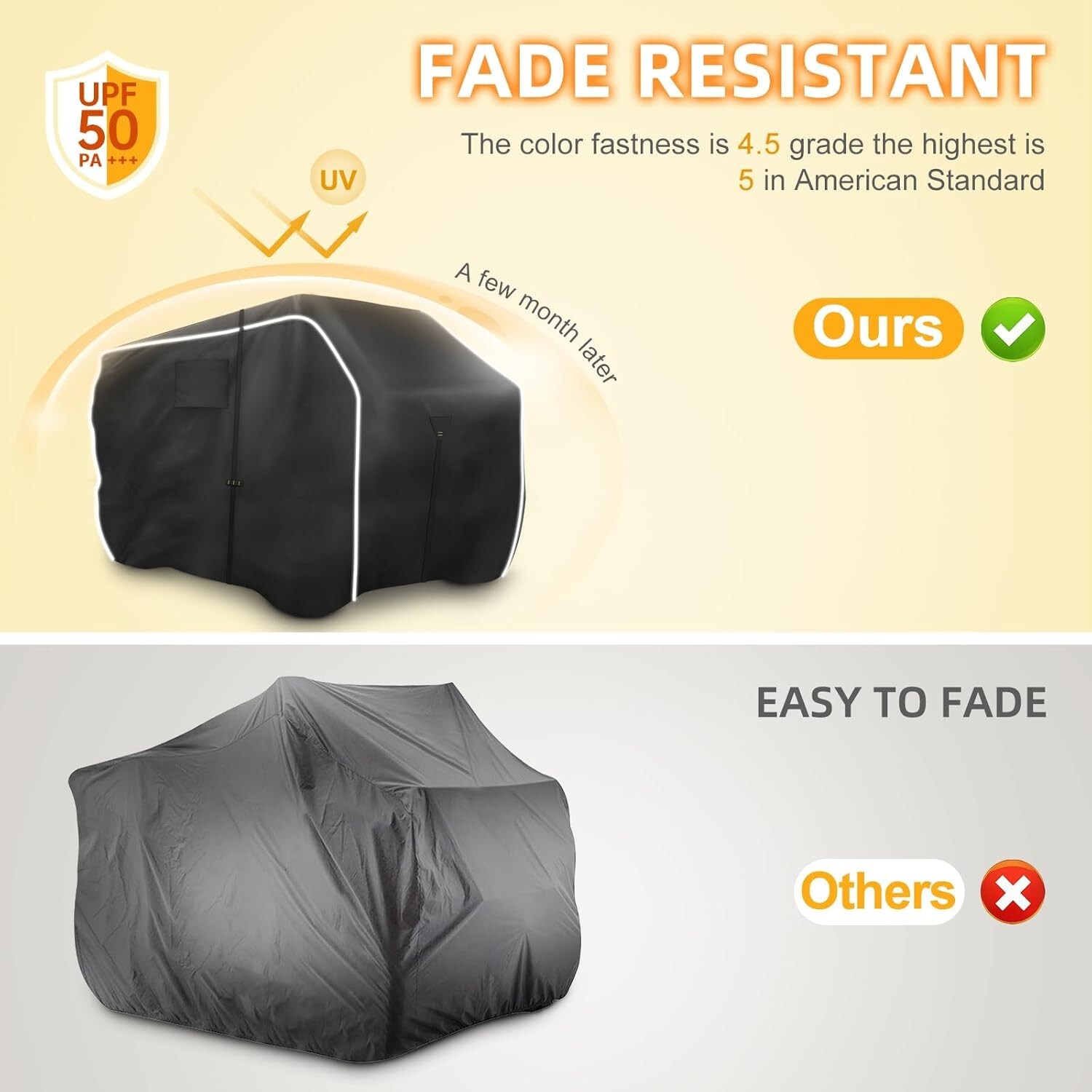 600D Cover – Waterproof & Windproof 4 Wheeler Covers Outdoor Storage, Heavy D…