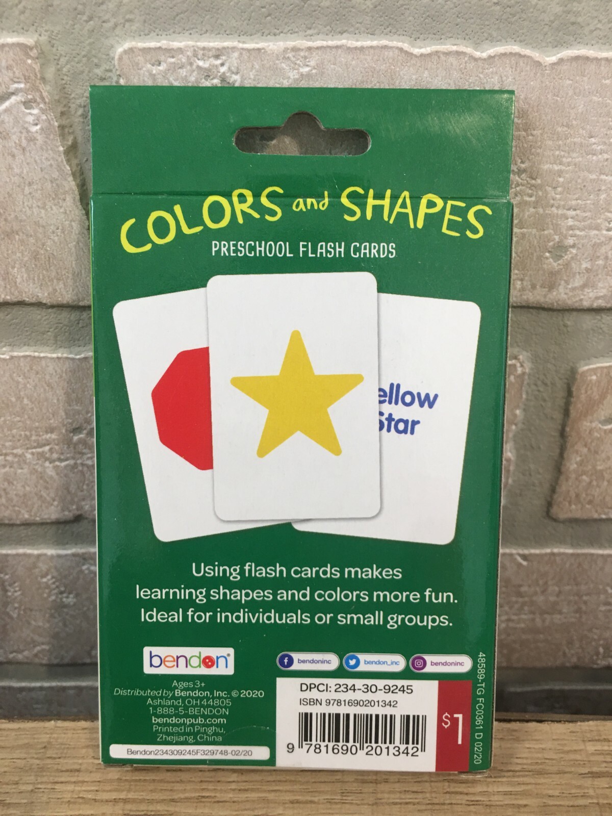NEW Bendon 36 Flash Cards Preschool COLORS AND SHAPES Flash Cards Ages 3+