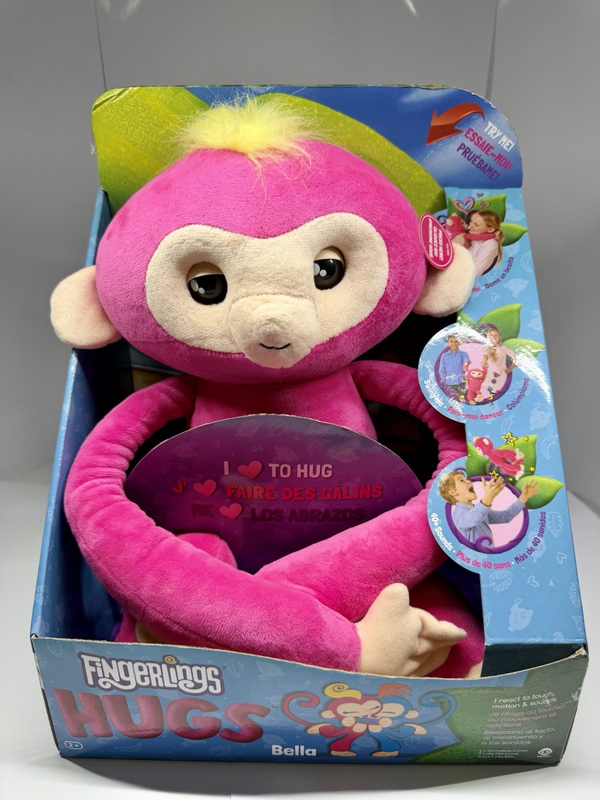 I love to hug monkey Fingerlings Hugs Bella interactive makes 40+ sounds
