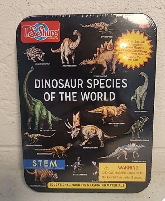 New Dinosaur Species Of The World T.S. Shure Educational Magnets STEM Learning