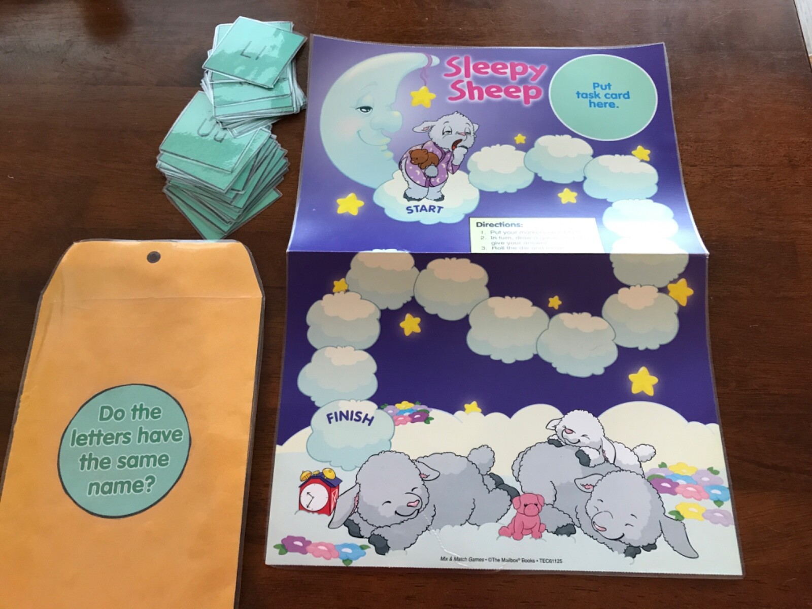 Sleepy Sheep upper lower case letters mailbox teacher game resources prek