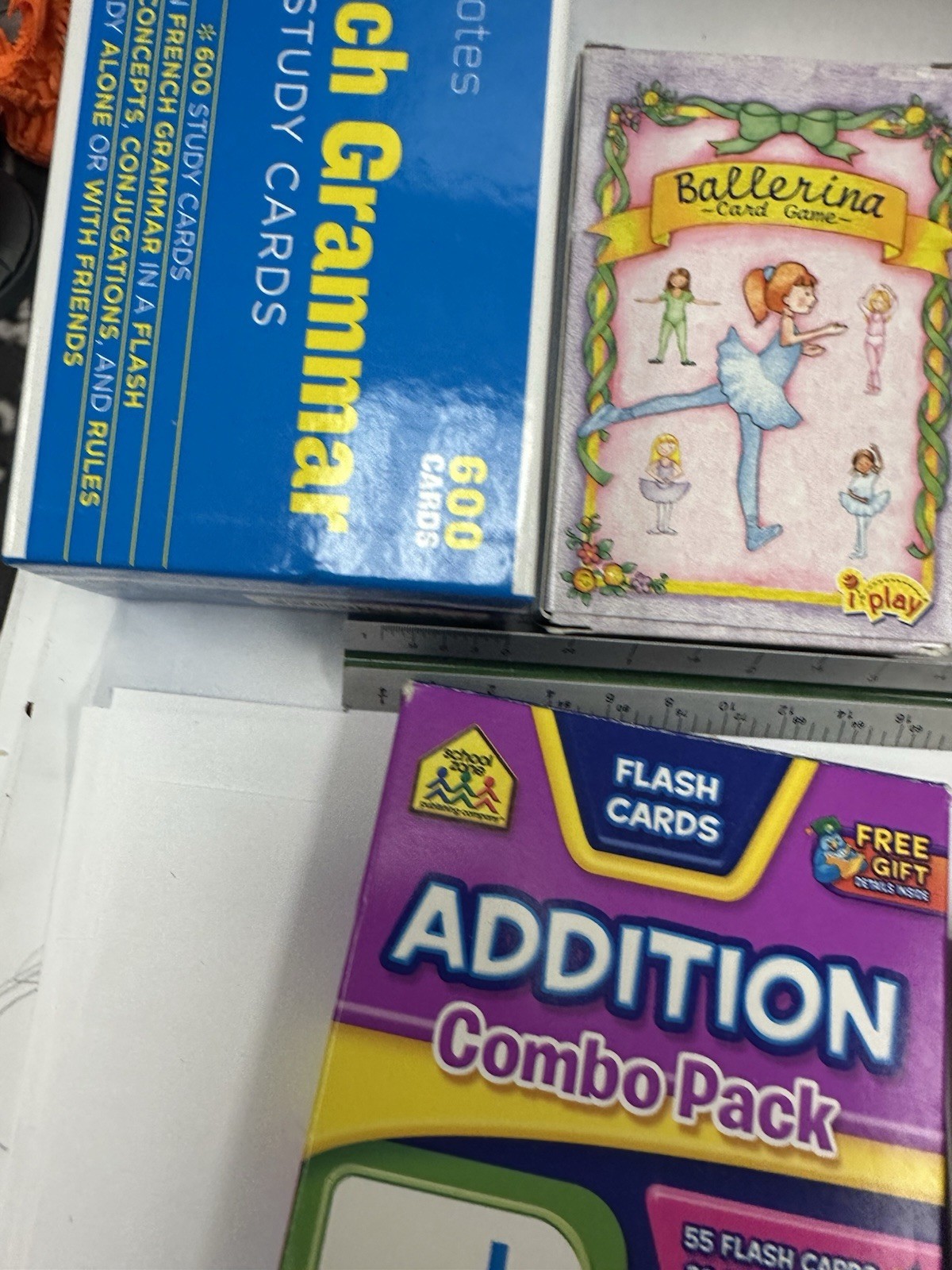 Educational Math Flash Cards & Card Games Lot – Brain Quest, Mad Gab