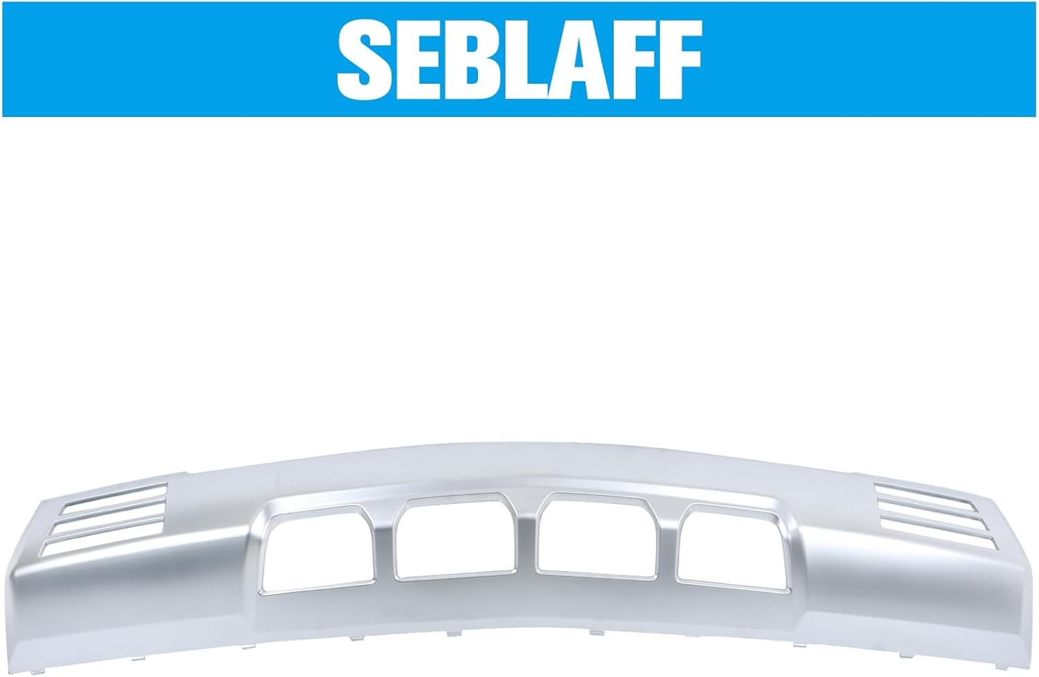 Matte Chrome Front Bumper Lower Valance Skid Plate Plastic Replacement for