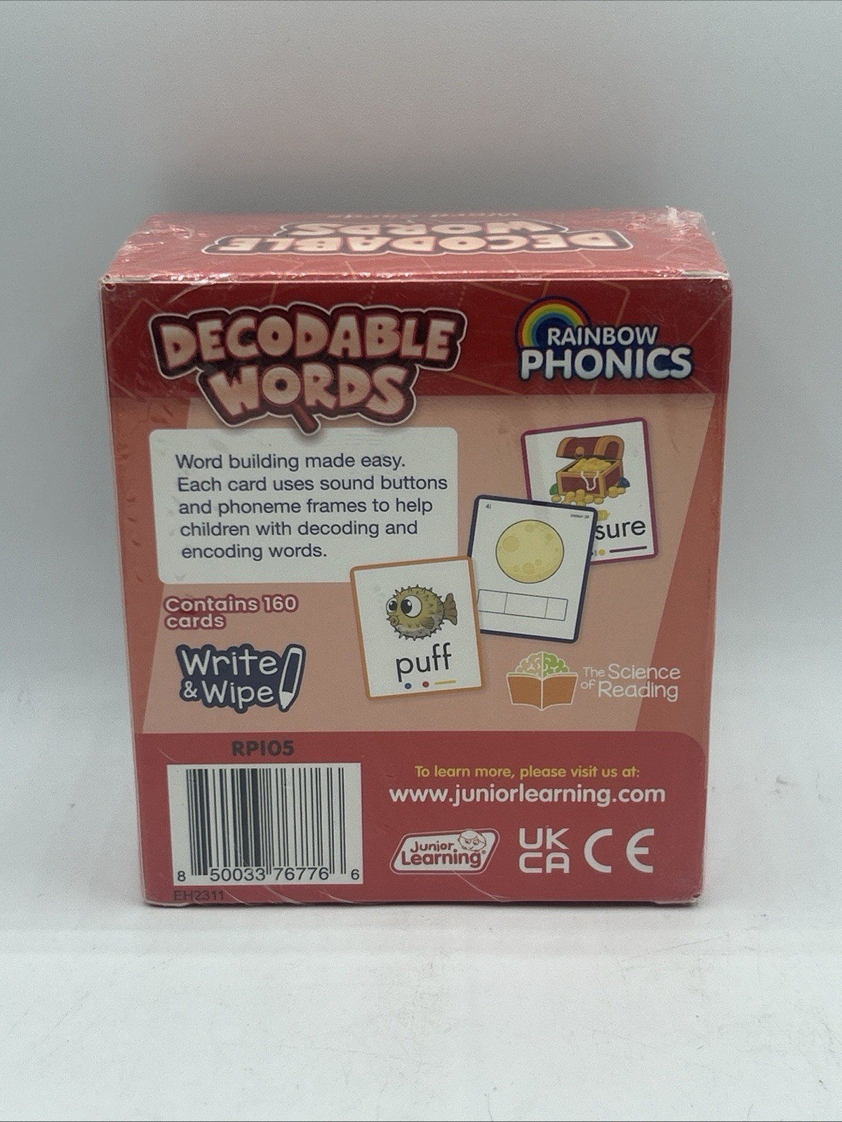 Rainbow Phonics: Decodable Words 160 Flash Cards Brand New SEALED