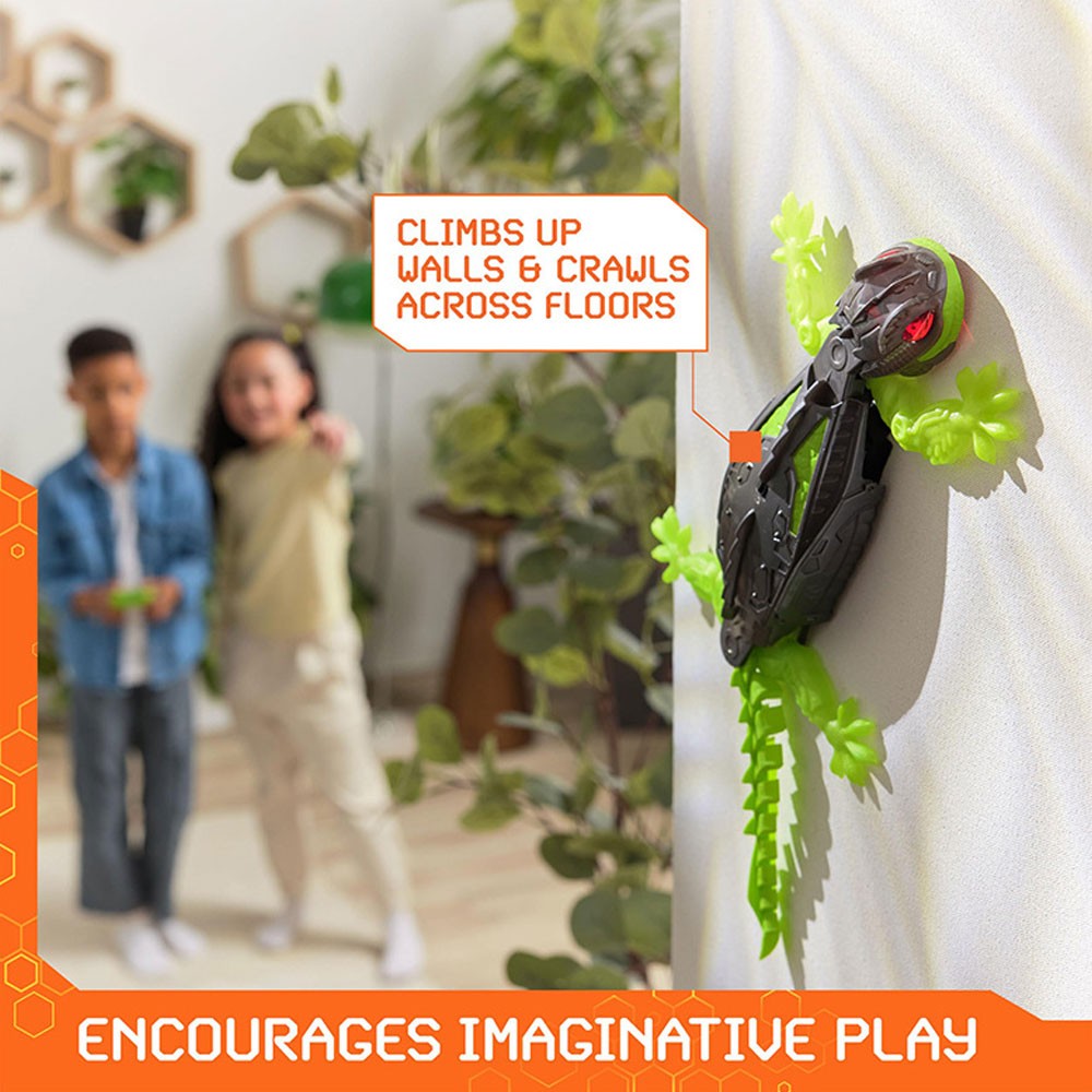 Rechargeable Wall Climbing Robot Gecko Toy | Remote Control Lizard with LED Eyes