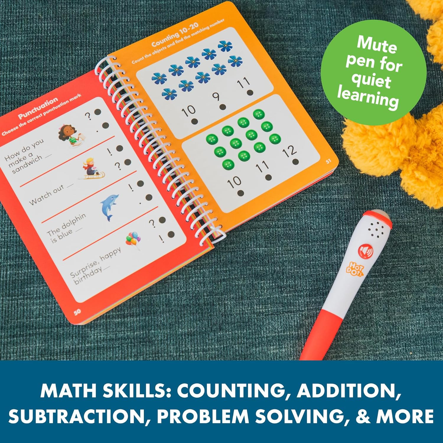 Hot Dots Kindergarten Essentials: Reading & Math Workbook – Kindergarten Workboo