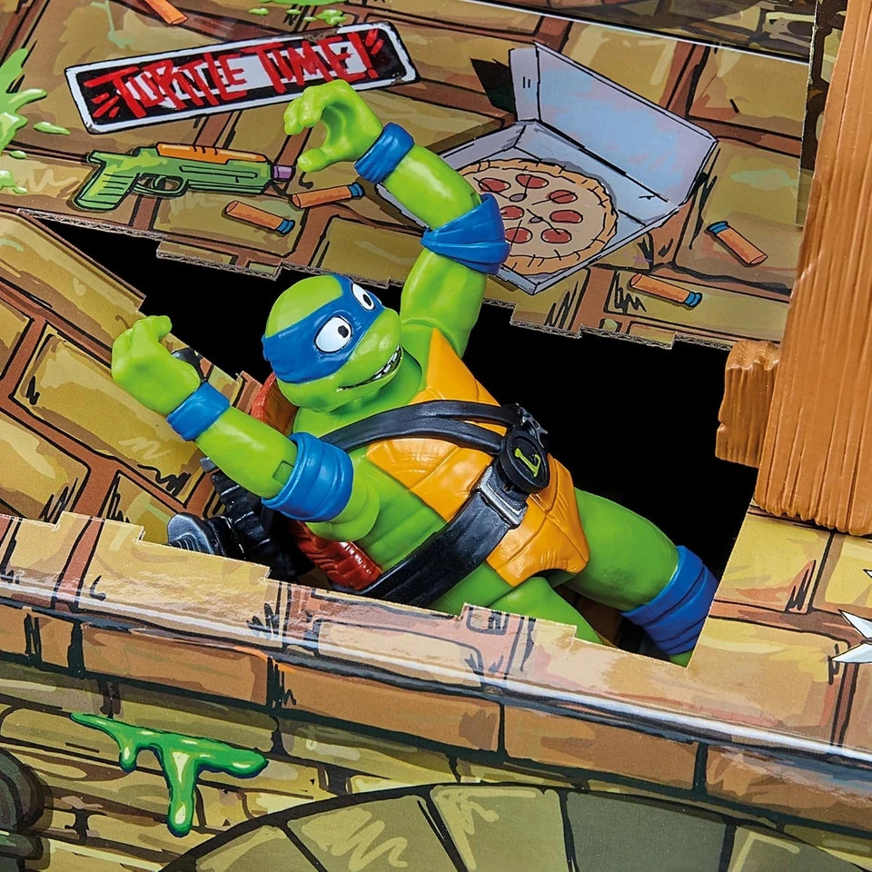 Teenage Mutant Ninja Turtles Sewer Lair Pop Up Playset Action On The Go New Toy