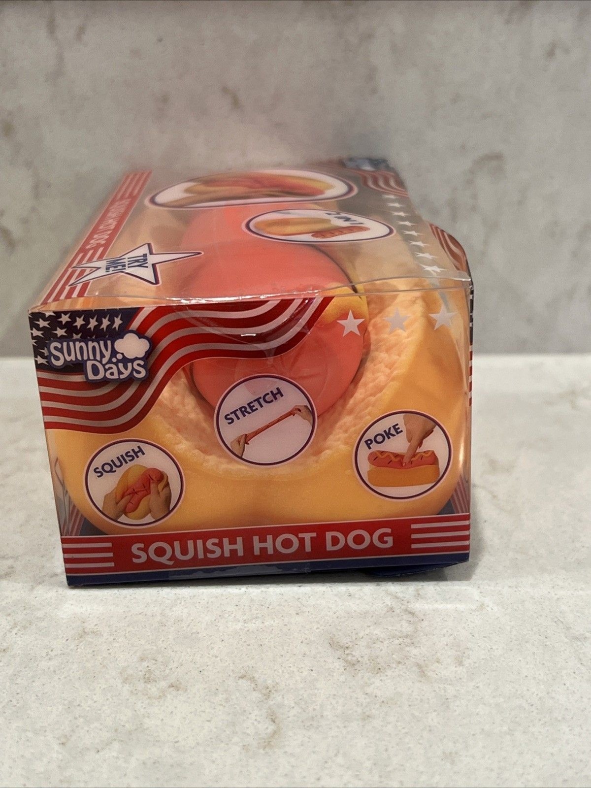 Sunny Days Squeeezy Hot Dog Fidget Toy