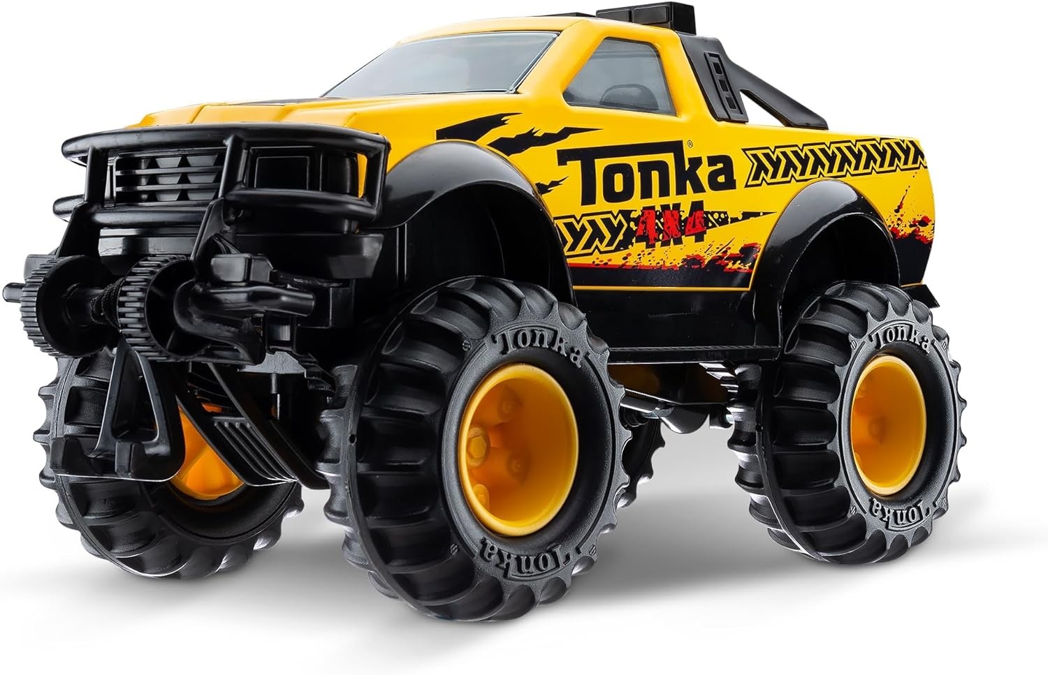 Tonka Steel Classics 4X4 Pickup Truck – Made with Steel & Sturdy Plastic, Yellow