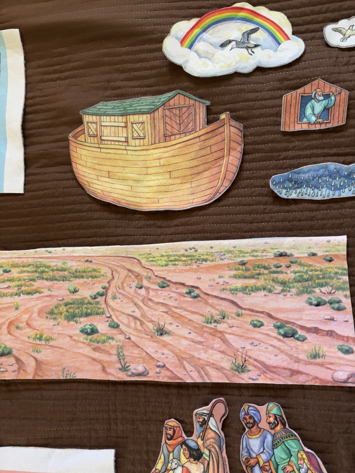 Hillside Overlays Scripture Stories Felt Board Bible Scenes Noah’s Ark Etc 35 Pc