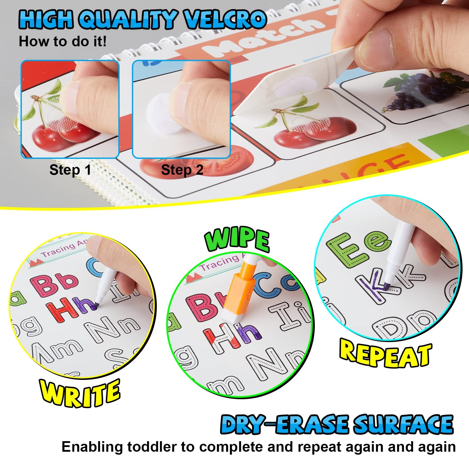Huijing Toddler Busy Book Montessori Learning Binder 29 Themes Activity