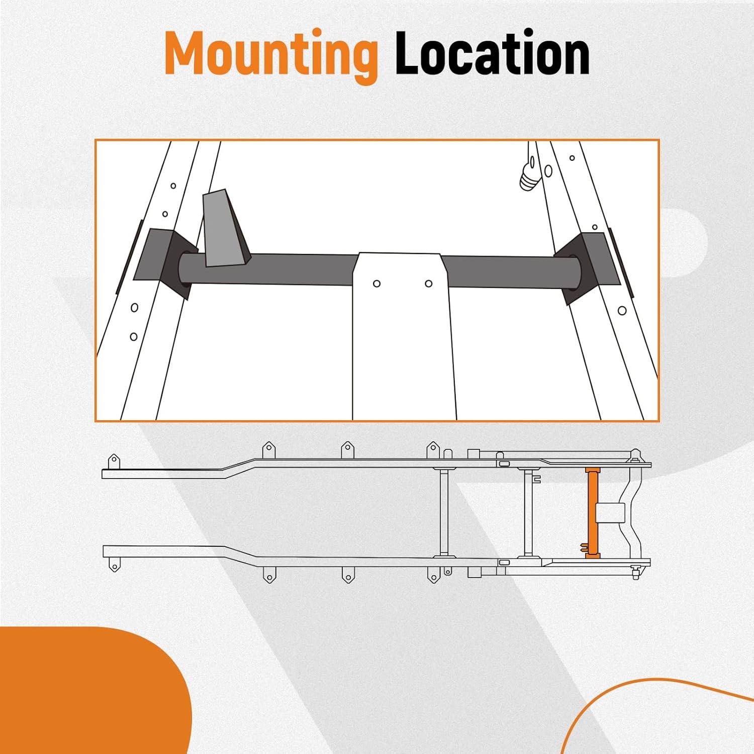 maXpeedingrods Rear Upper Shock Mount Crossmember with Bracket Fit for Chevy