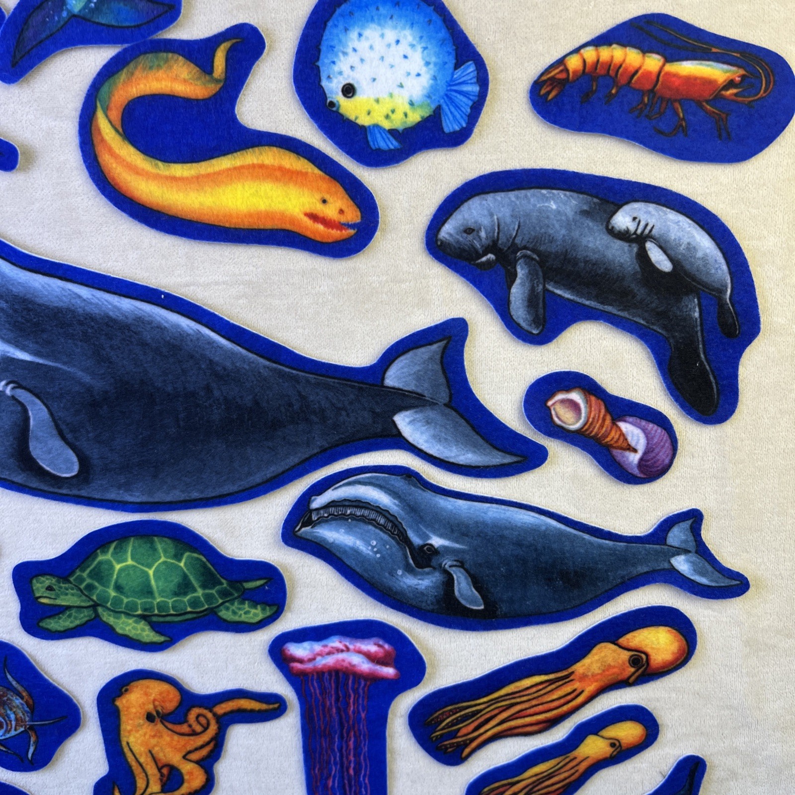 Little Folk Visuals Pre-Cut Felt Sea Life 36 Pieces Flannel Board School VBS Kid