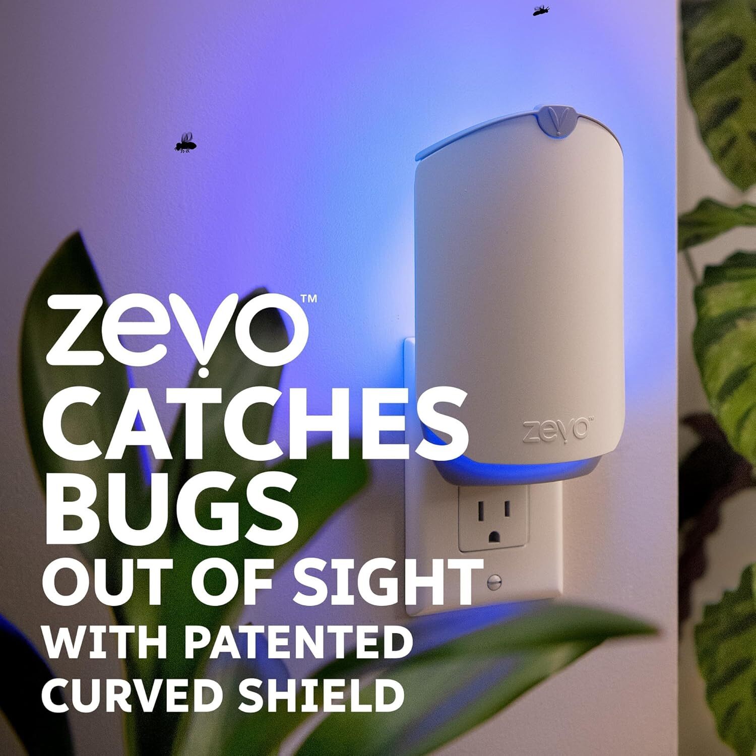 Flying Insect Trap & Cartridge,Indoor Bug Catcher for Gnats,Uses Blue & UV Light
