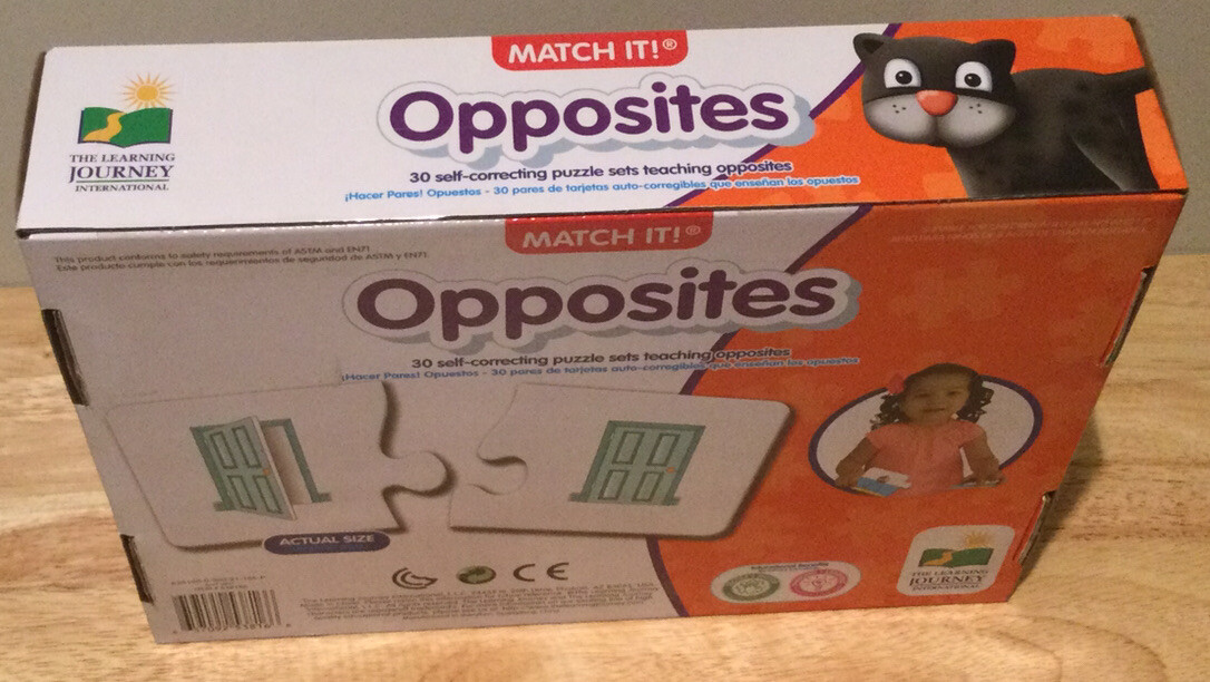 Match It Learning Opposites Self Correcting Puzzle Set The Learning Journey