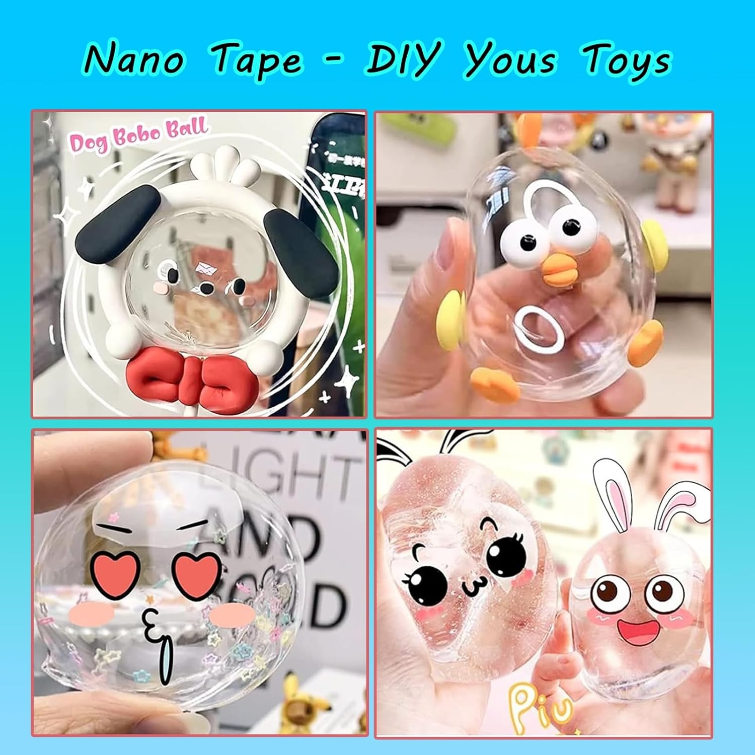 Nano Tape Bubble Kit, Double Sided Adhesive Bubbles, 4Pcs Nano…