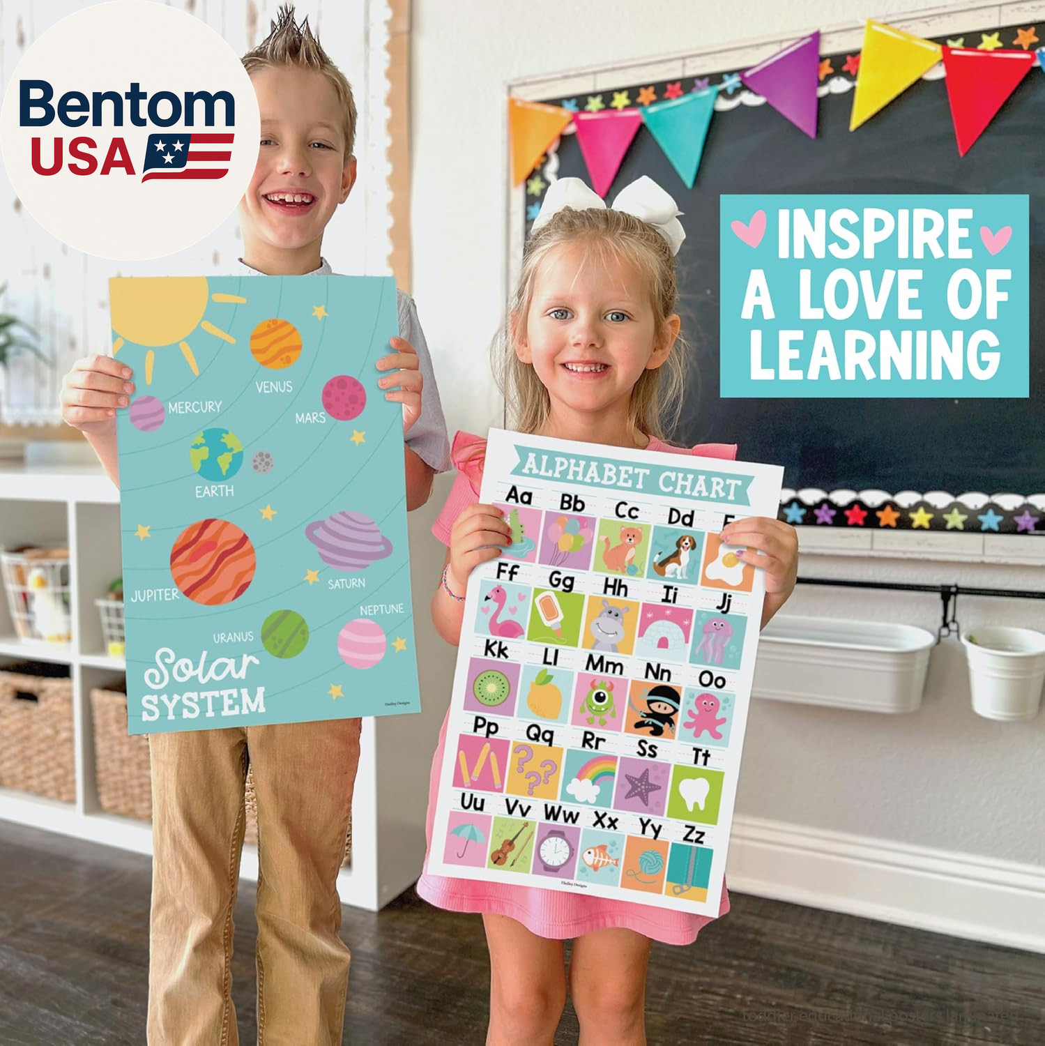 16 Educational Posters for Classroom Must Haves – Laminated Pre-K Posters for To