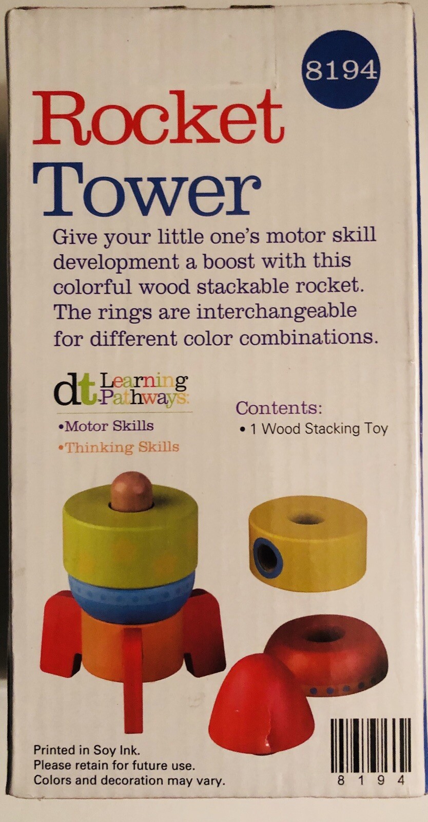 Discovery Toys Rocket Tower Interchangeable Stacking Rings Toy