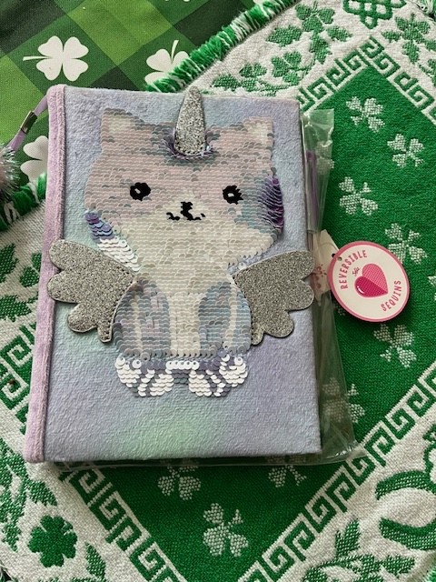 Justice Girls Sequin Lavender Flip Sequins Diary Journal Writing Notebook