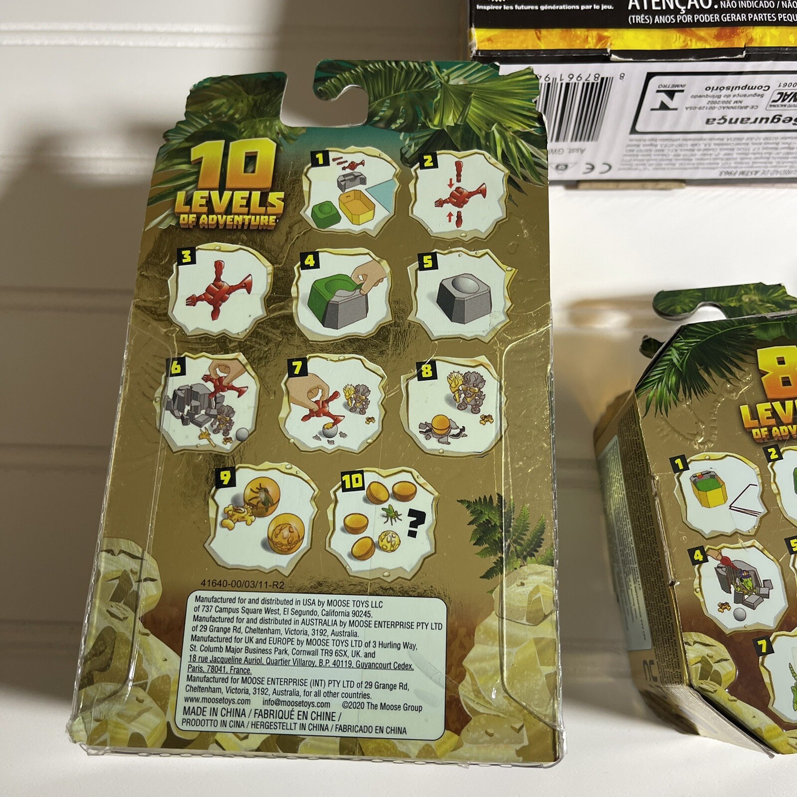 New Bundle of 4 Treasure X Dino Gold Dino Hunters, Jurassic W Quilmesaurus, Drag