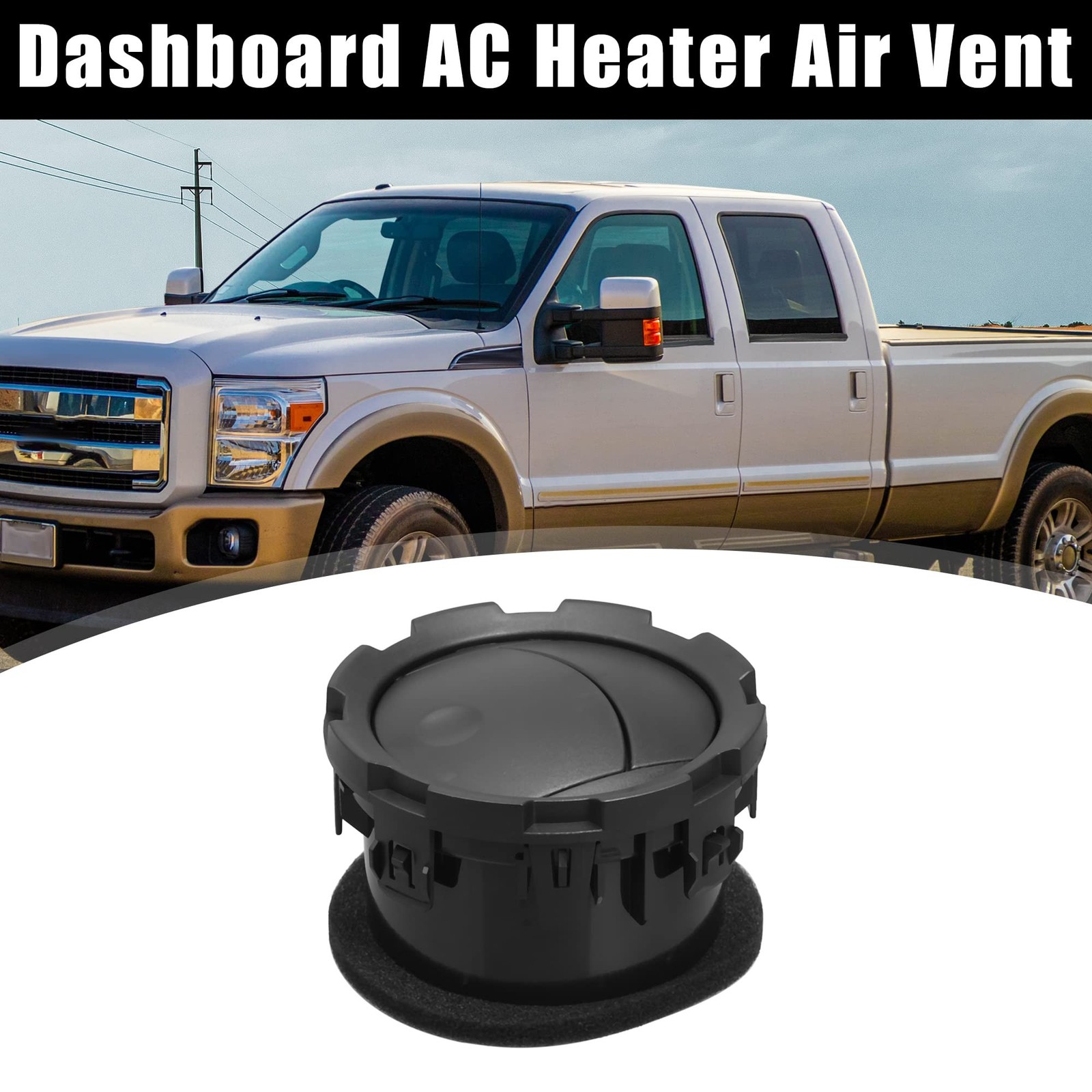 X AUTOHAUX 4 Pcs Front Dashboard Air Vent AC Heater BC3Z19893AA for Ford F-25…