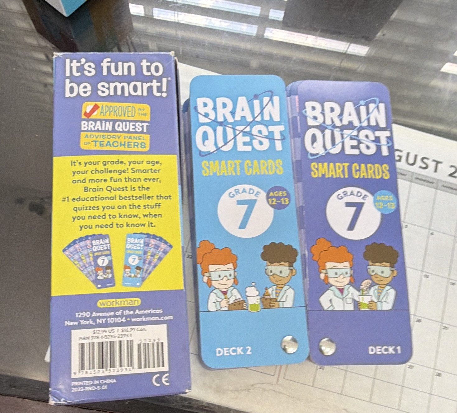 Brain Quest Smart Cards Grade 7 Deck 1 & 2 Q&A Learning Cards Ages 12-13 2023
