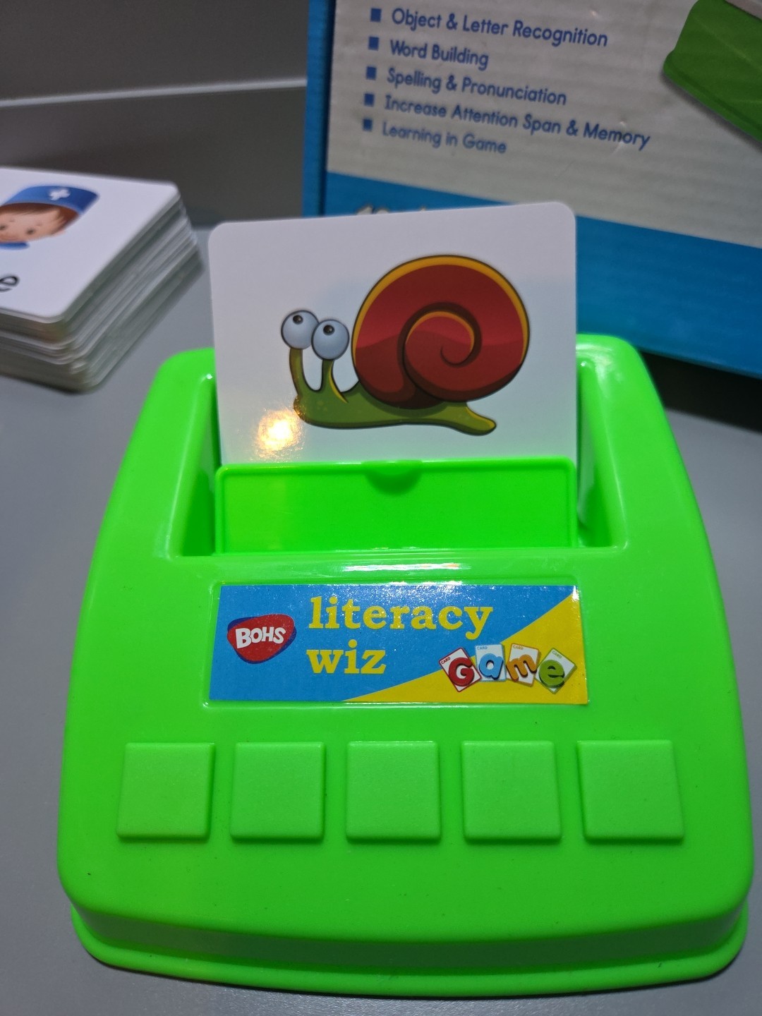 BOHS Literacy Wiz Game – See/Hide/Spell – Lower Case Flash Cards – Description