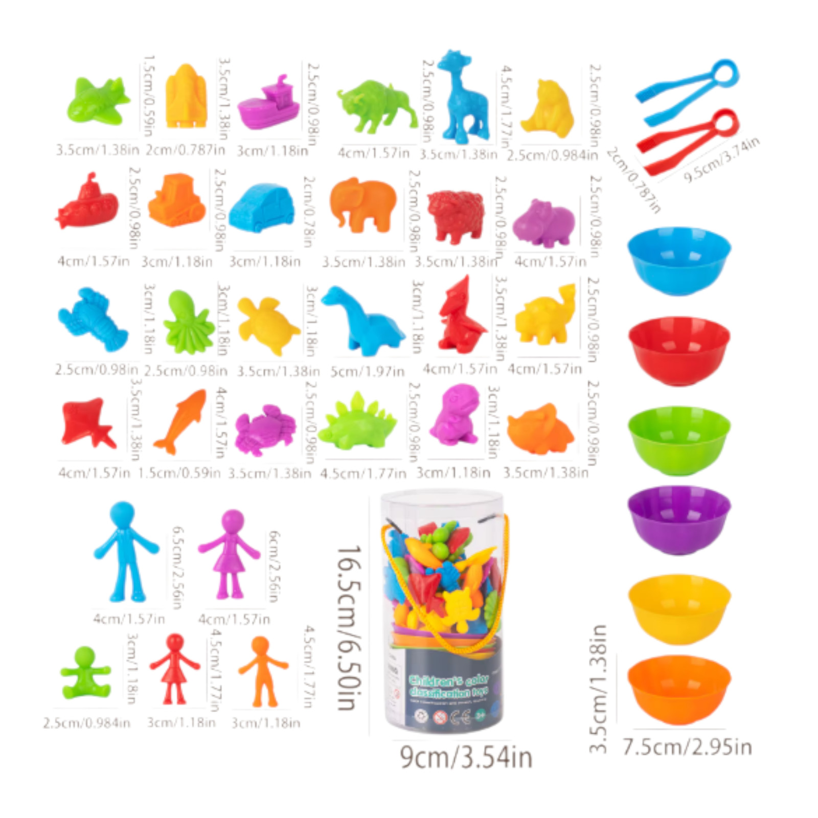 Animal Sorting Toy Color Matching Math Learning Set for Kids fruit