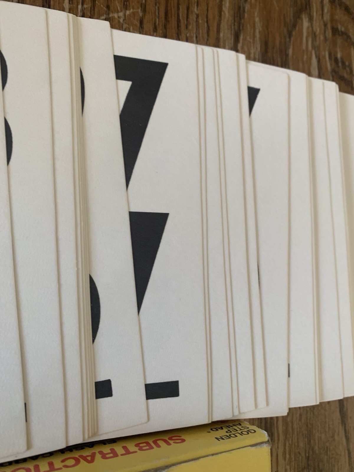 New Old Stock Vintage 1984 subtractionFlash Cards Golden Step Ahead