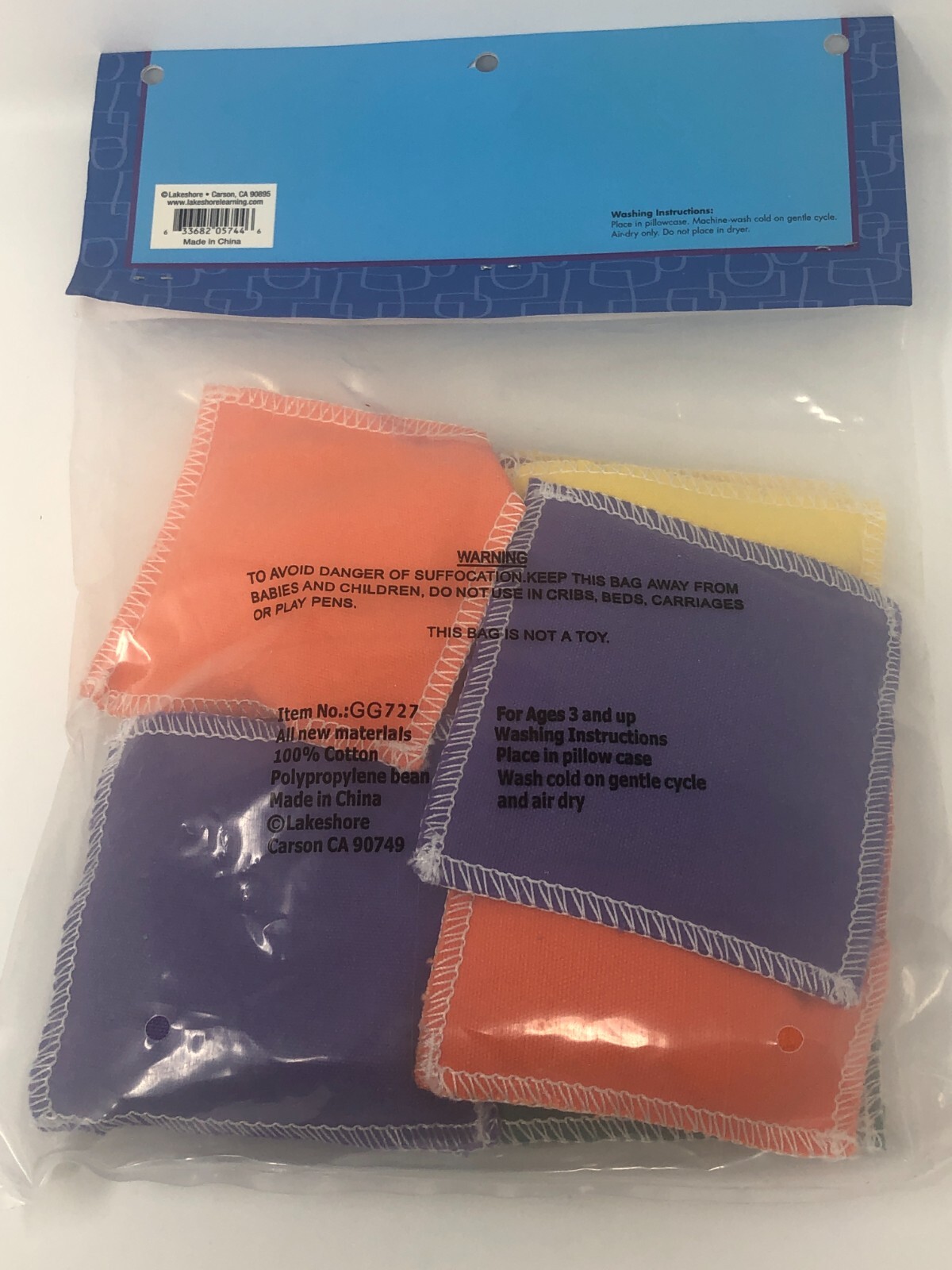 Activity Beanbags Set of 12. 4 1/2″ each. 2 each of 6 colors. Classroom, Daycare