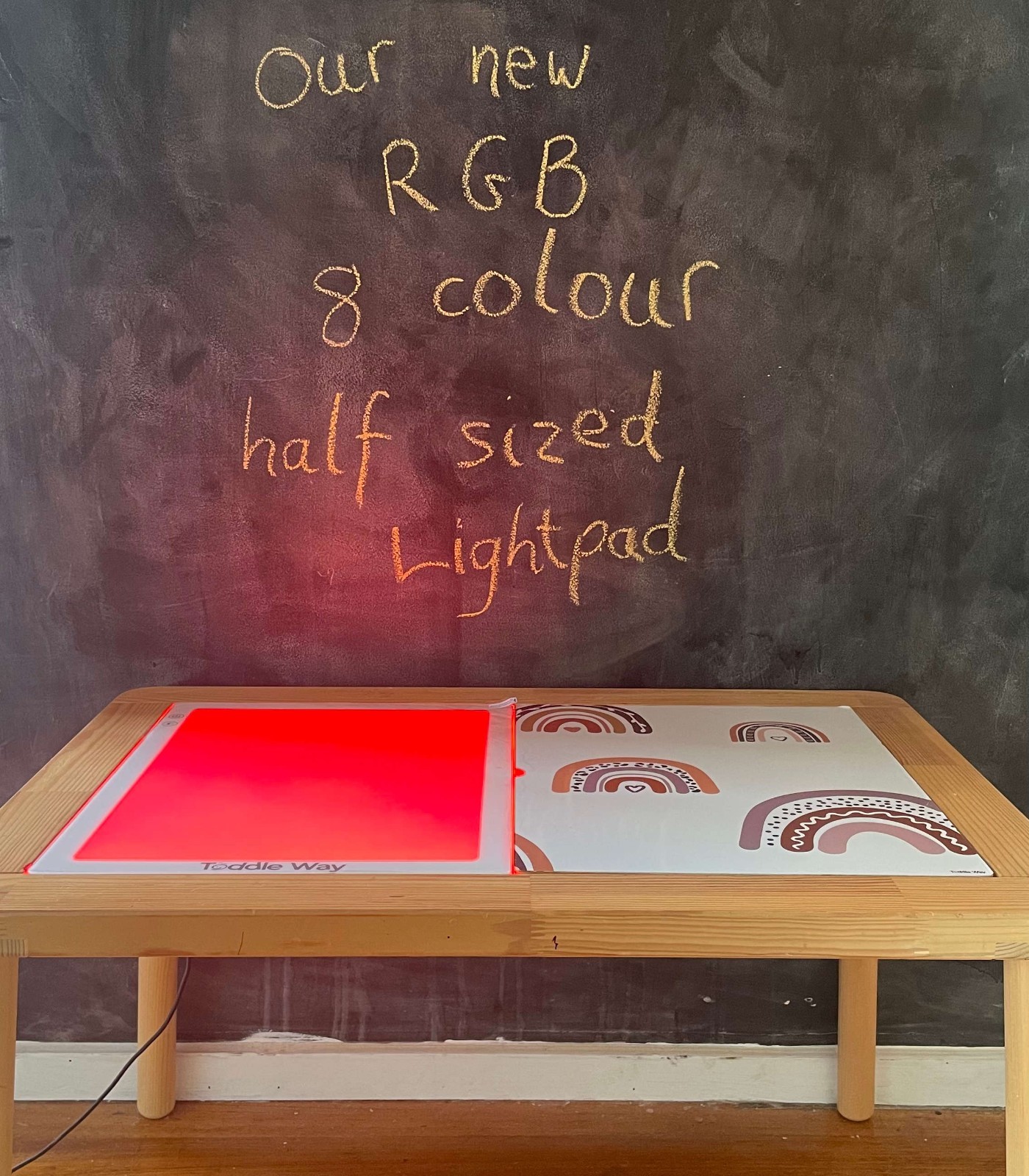 Toddle Way A3 RGB LED LightPad Insert for IKEA Flisat Table Sensory Toy Tracing