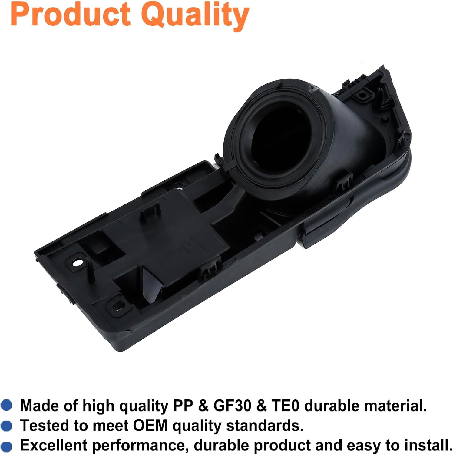 Fuel GAS Filler Pocket Housing Hinge Door Kit(Fuel Filler Housing & Black Cov…
