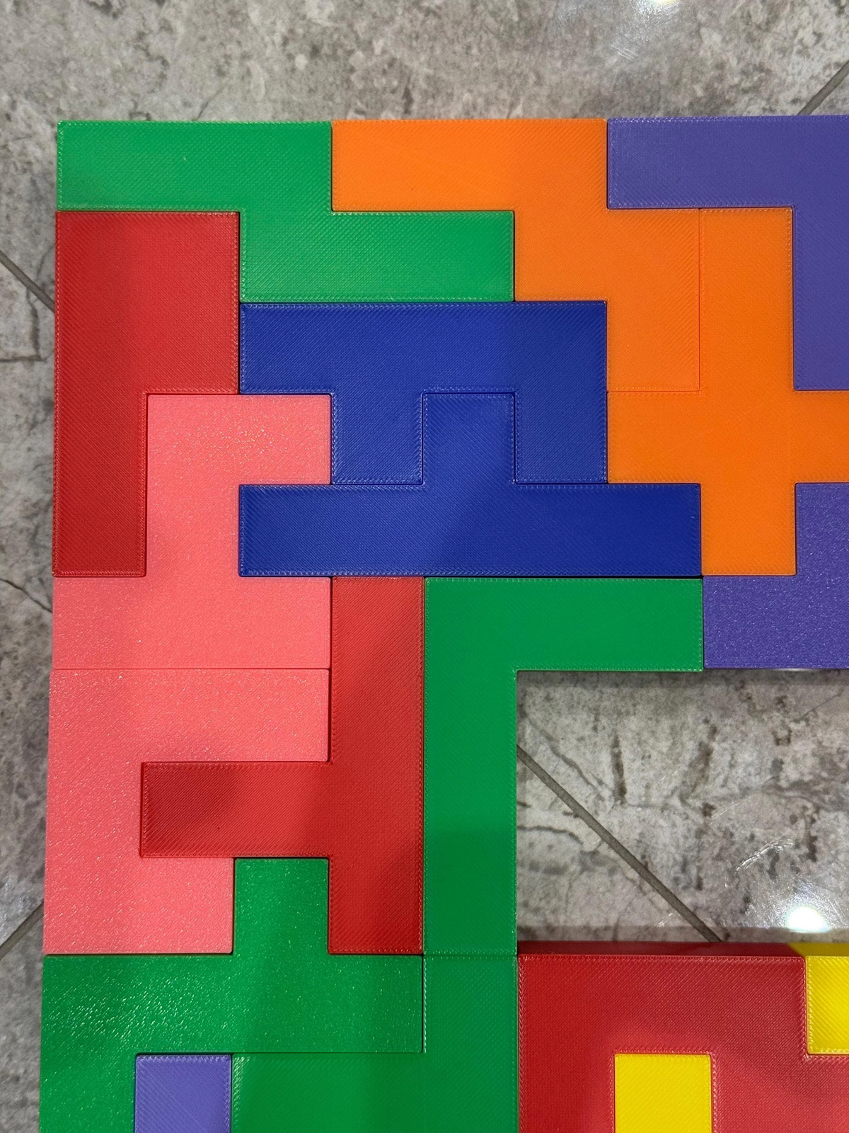 Hexomino Puzzle – 35 Unique 3D Printed Pieces, Fun Mind Challenge Gift for Kids
