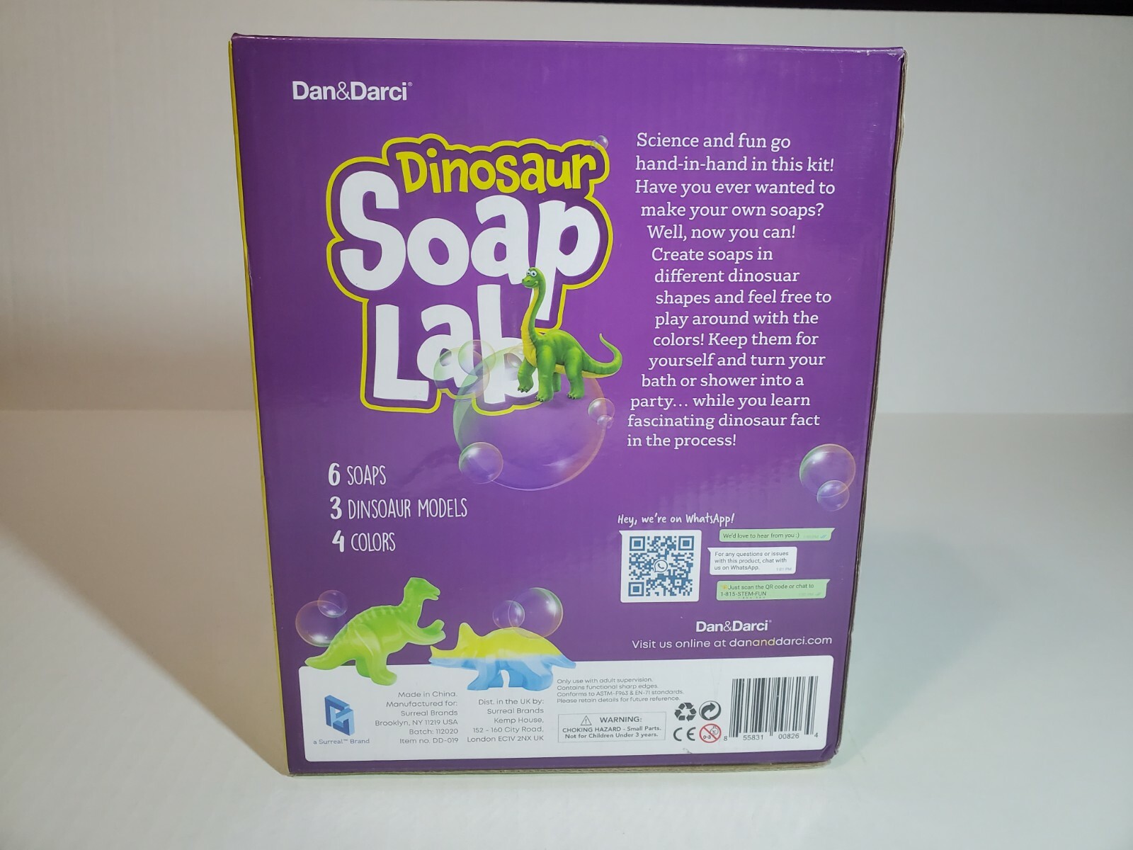 Dino Soap Making Kit Dinosaur Science Indoor DIY Activity Craft Kids All Ages