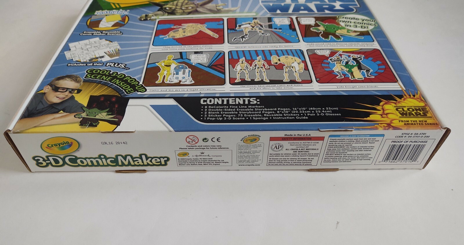 New-CRAYOLA 3-D Comic Maker Star Wars The Clone Wars