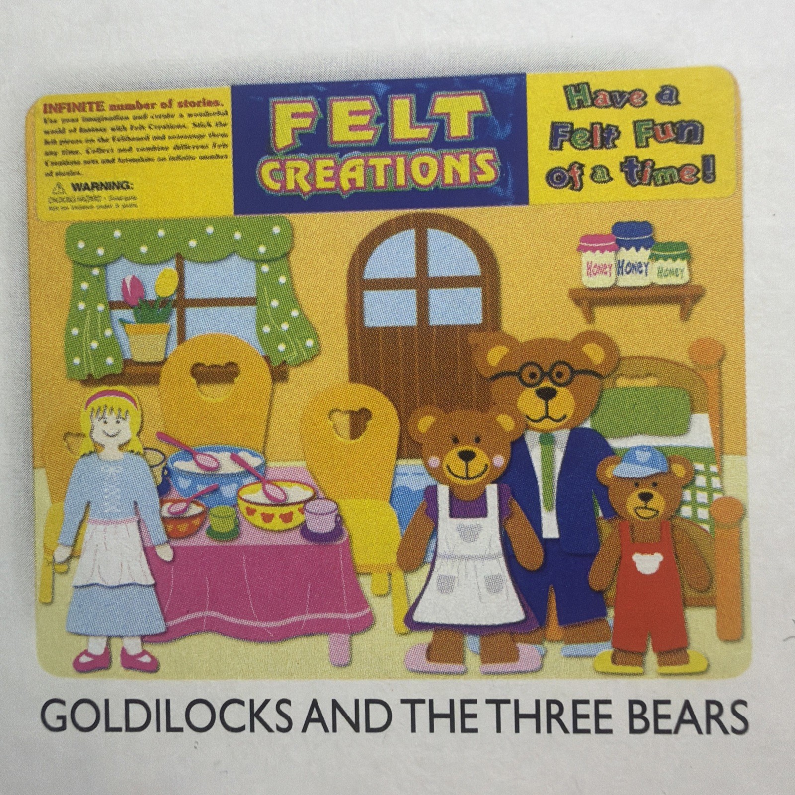 Felt Creations Hurricane Toys GOLDILOCKS & THE THREE BEARS Storyboard 50 Pieces