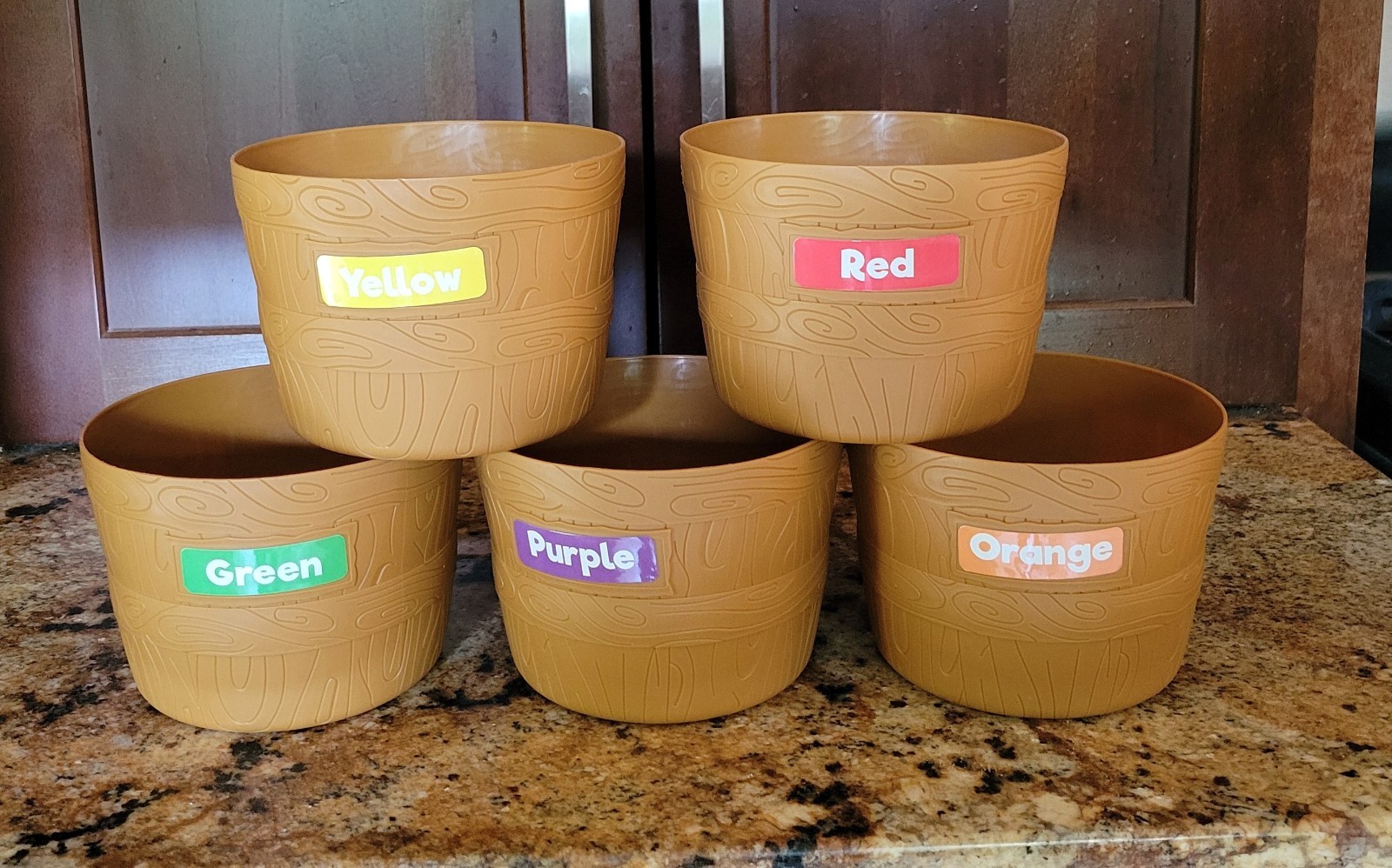 Learning Resources Farmer’s Market Color Sorting 5 Bucket Basket Replacement Set