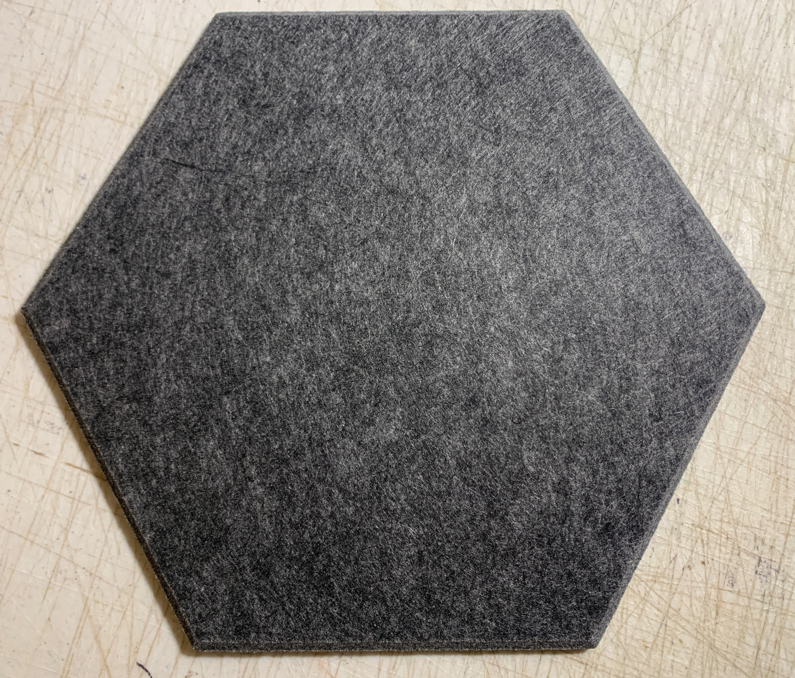 Hexagon Felt Board Dark Grey 19 Pieces 11.5in Only No Adhesive Tape Included