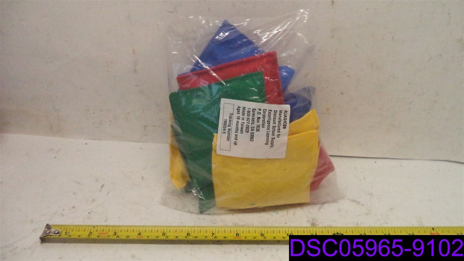 Qty = 1 Set of 12: Multi Colored Beanbags 4″ Square P/N CBB