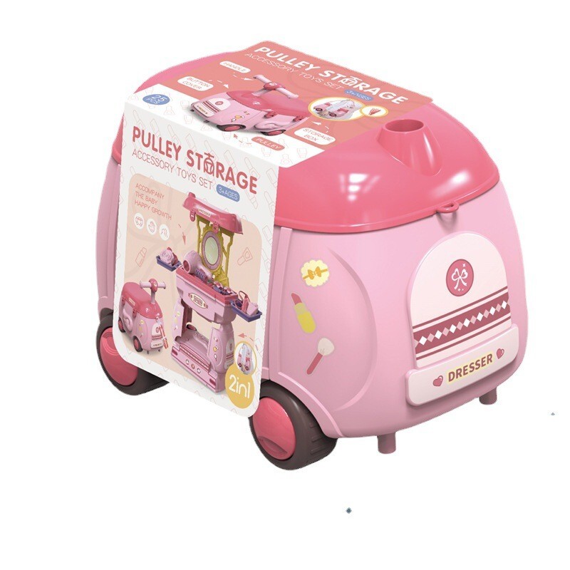 Pull Storage Trolley Role Play Pretend Toys for Kids age 3 Dresser Doctor Tool