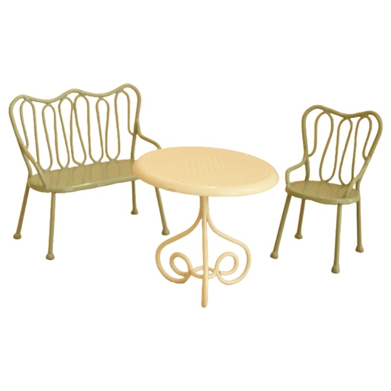 Contemporary Metal Dining Set for Small House Accessories Imitation Fun